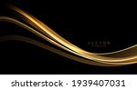 abstract shiny color gold wave... | Shutterstock .eps vector #1939407031