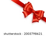shiny color satin ribbon on... | Shutterstock .eps vector #2003798621