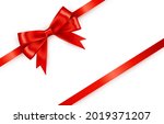 shiny color satin ribbon on... | Shutterstock .eps vector #2019371207