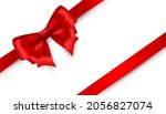 shiny color satin ribbon on... | Shutterstock .eps vector #2056827074