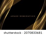 abstract gold waves. shiny... | Shutterstock .eps vector #2070833681