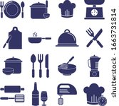 cooking solid icon set. set of... | Shutterstock .eps vector #1663731814