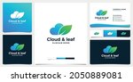 Cloud And Leaf Logo Design...