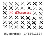 X Red Mark. Cross Sign Graphic...