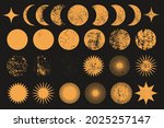 Moon Phases. Sun  Planet  Star. ...