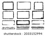 set of grunge frames. rough ... | Shutterstock .eps vector #2033152994
