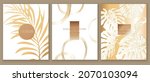 tropical cover design set with... | Shutterstock .eps vector #2070103094
