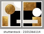 minimal black  white  gold ... | Shutterstock .eps vector #2101366114