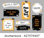 vector quote  collection. hand... | Shutterstock .eps vector #427574347