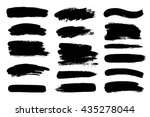 set of black paint  ink brush... | Shutterstock .eps vector #435278044