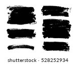 set of black paint  ink brush... | Shutterstock .eps vector #528252934