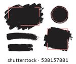 set of black paint  ink brush... | Shutterstock .eps vector #538157881