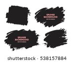 set of black paint  ink brush... | Shutterstock .eps vector #538157884