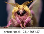 Rosy Maple Moth Macro Photography