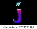 Letter J. Isolated Figure On A...