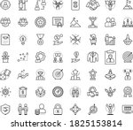 thin outline vector icon set... | Shutterstock .eps vector #1825153814