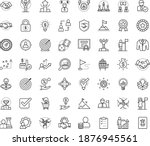 thin outline vector icon set... | Shutterstock .eps vector #1876945561