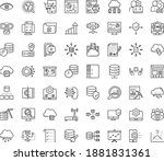 thin outline vector icon set... | Shutterstock .eps vector #1881831361