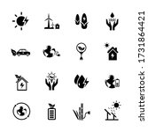 green energy icons set.... | Shutterstock .eps vector #1731864421