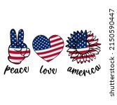 peace love america patriotic... | Shutterstock .eps vector #2150590447