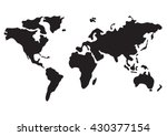 world map silhouette vector... | Shutterstock .eps vector #430377154