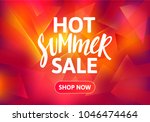 hot summer sale banner design.... | Shutterstock .eps vector #1046474464
