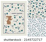 easter greeting card design and ... | Shutterstock .eps vector #2145722717