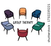 psychology. group therapy. the... | Shutterstock .eps vector #1732235221