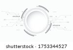 grey white abstract technology... | Shutterstock .eps vector #1753344527