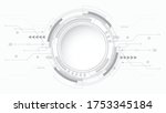 grey white abstract technology... | Shutterstock .eps vector #1753345184