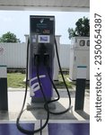 Small photo of johor.malaysia.22.8.2023. Gentari is a clean energy solutions company, wholly owned by PETRONAS, Deliver integrated sustainable energy solutions. electric vehicle supply equipment (EVSE).