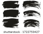 flat paint brush thin long  ... | Shutterstock .eps vector #1722753427