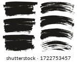 flat paint brush thin long  ... | Shutterstock .eps vector #1722753457