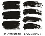 flat paint brush thin long  ... | Shutterstock .eps vector #1722985477