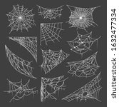 bundle of spider webs or... | Shutterstock .eps vector #1632477334