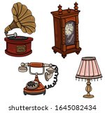 vintage decoration elements set.... | Shutterstock .eps vector #1645082434