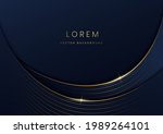 abstract curve dark blue layer... | Shutterstock .eps vector #1989264101