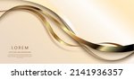 abstract golden curve line... | Shutterstock .eps vector #2141936357