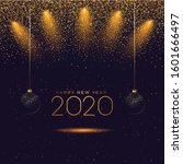 happy new year 2020  | Shutterstock .eps vector #1601666497
