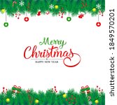 christmas background with fir... | Shutterstock .eps vector #1849570201