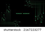 abstract green neon light on... | Shutterstock .eps vector #2167223277