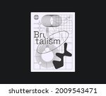 brutalism inspired graphic... | Shutterstock .eps vector #2009543471
