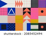 geometric artwork design with... | Shutterstock .eps vector #2085452494
