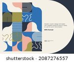 mid century design aesthetics... | Shutterstock .eps vector #2087276557