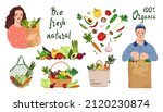 concept of a vegan lifestyle... | Shutterstock .eps vector #2120230874