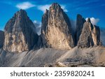 High cliffs in the Dolomites. Dolomites mountains. Dolomites rocks. Dolomites peaks