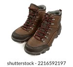 Pair Of Brown Hiking Boots...