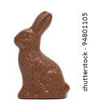 Easter Chocolate Bunny On White ...