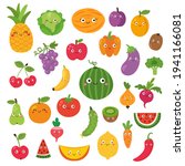 vector set of fruits  clipart... | Shutterstock .eps vector #1941166081
