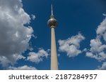 Small photo of The 368 meter high television tower of Berlin at Alexanderplatz